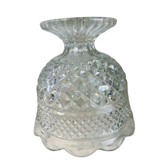 EUC Wexford Crystal 8" Footed Centerpiece Bowl Vintage 1940's Anchor Hocking - Picture 7 of 8